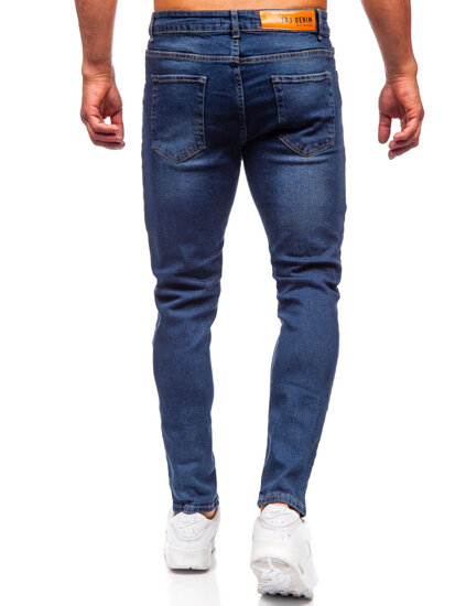 Vyriški džinsai slim fit Tamsiai mėlyna Bolf 6569