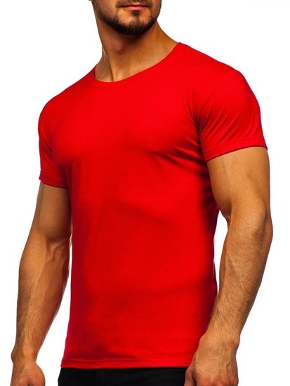Vyriški marškinėliai be paveikslėlio raudoni Bolf 2005
