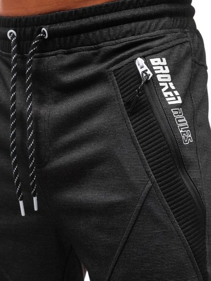Vyriški sportiniai šortai juodi su balta Bolf Q3878