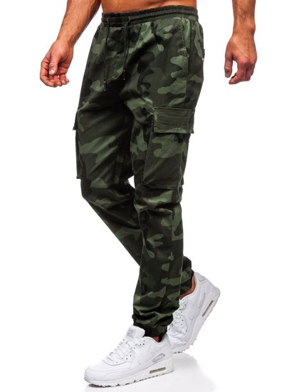 Žalios vyriškos jogger cargo kelnės Bolf 702