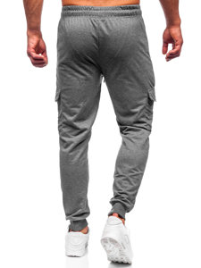 Antracito spalvos vyriškos jogger cargo kelnės Bolf JX5065