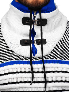Baltas storas vyriškas megztinis stačia apykakle Bolf 2000