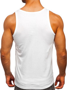 Balti marškinėliai tank top su paveikslėliu Bolf  14846
