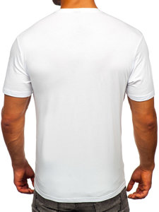 Balti vyriški marškinėliai su aplikacijomis Bolf 2352