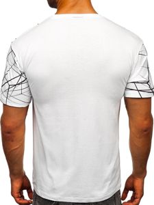 Balti vyriški marškinėliai su paveikslėliu Bolf SS10935