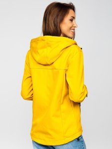 Geltona demisezoninė moteriška striukė softshell Bolf KSW6007