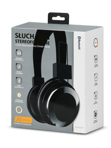 Grafito spalvos stereo ausinės bluetooth QBM-06