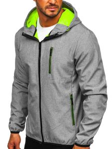 Grafito spalvos vyriška demisezoninė striukė softshell Bolf KS2195