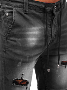 Grafito spalvos vyriški džinsiniai šortai Bolf MP0036G1