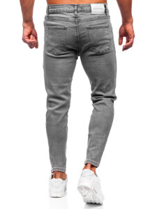 Grafito spalvos vyriškos džinsinės kelnės skinny fit Bolf 5909