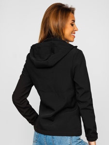 Juoda moteriška demisezoninė striukė softshell Bolf HH028