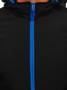 Juoda su mėlyna vyriška demisezoninė striukė softshell Bolf HH017