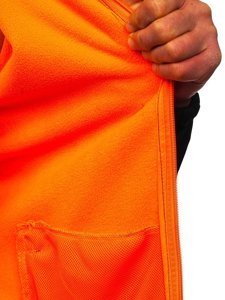 Juoda su oranžine vyriška demisezoninė striukė softshell Bolf HH017