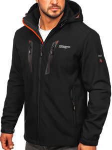 Juoda su raudona vyriška striukė softshell Bolf WX086A