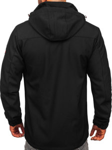 Juoda su raudona vyriška striukė softshell Bolf WX086A