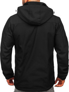 Juoda su sidabro spalva vyriška striukė softshell Bolf WX086