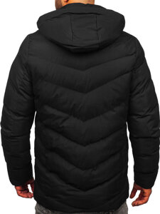 Juoda vyriška žieminė parka striukė Bolf 5M3135