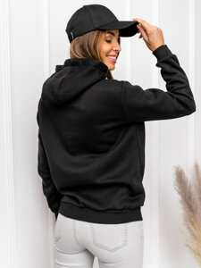 Juodas moteriškas džemperis Bolf W02