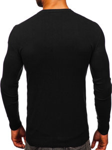 Juodas vyriškas užsegamas megztinis Bolf MM6006