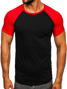 Juodi su raudona vyriški marškinėliai Bolf 8T82