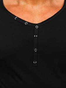 Juodi vyriški marškinėliai ilgomis rankovėmis Bolf 5059A