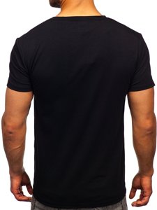 Juodi vyriški marškinėliai su paveikslėliu Bolf Y70013