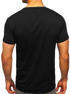 Juodi vyriški marškinėliai su paveikslėliu Bolf Y70020