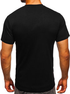 Juodi vyriški medvilniniai  marškinėliai su paveikslėliu Bolf 2017