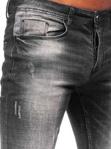 Juodos vyriškos džinsinės kelnės regular fit Bolf MP002N