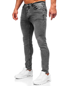 Juodos vyriškos džinsinės kelnės skinny fit Bolf R925-1