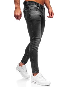 Juodos vyriškos džinsinės kelnės skinny fit Bolf R927