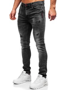 Juodos vyriškos džinsinės kelnės slim fit Bolf 60027W0