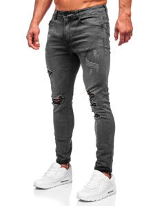 Juodos vyriškos džinsinės kelnės slim fit Bolf KS2081