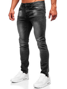 Juodos vyriškos džinsinės kelnės slim fit Bolf MP0066N