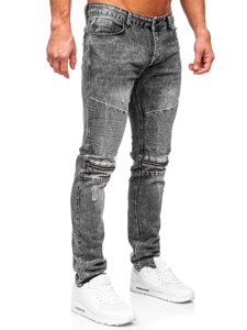 Juodos vyriškos džinsinės kelnės slim fit Bolf MP0069N