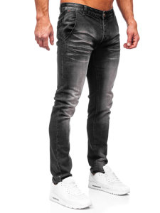 Juodos vyriškos džinsinės kelnės slim fit Bolf MP0091N