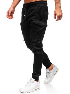 Juodos vyriškos jogger cargo kelnės Bolf 0475