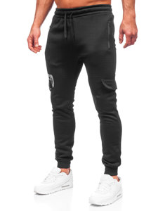Juodos vyriškos jogger cargo kelnės Bolf HW2176