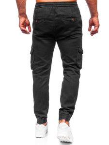 Juodos vyriškos jogger cargo kelnės Bolf MP0181N