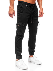 Juodos vyriškos jogger cargo kelnės Bolf MP0201N