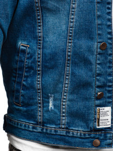 Mėlyna vyriška džinsinė striukė Bolf MJ500B