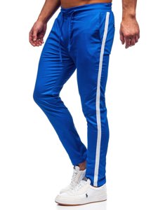 Mėlynos vyriškos medžiaginės  jogger kelnės Bolf 0013