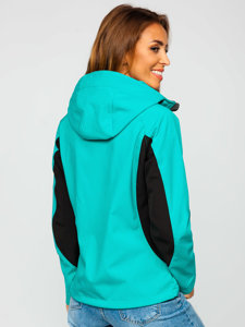 Moteriška demisezoninė striukė softshell mėtinė Bolf 9055