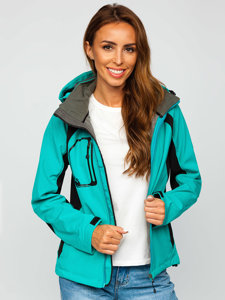 Moteriška demisezoninė striukė softshell mėtinė Bolf 9055