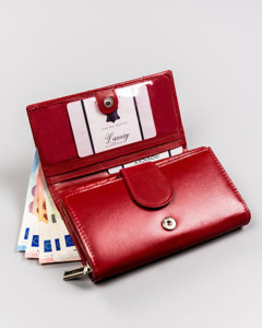 Moteriška odinė piniginė raudona 19510
