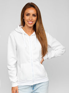 Moteriškas džemperis su gobtuvu baltas Bolf W03BA