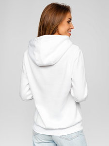 Moteriškas džemperis su gobtuvu baltas Bolf W03BA