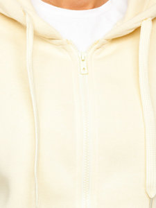 Moteriškas džemperis su gobtuvu ecru Bolf W03B