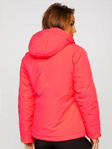 Neoninė rožinė moteriška sportinė žieminė striukė Bolf HH012A