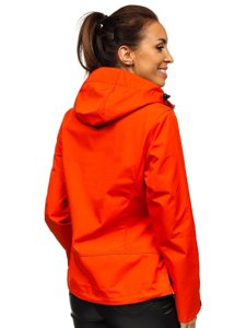 Oranžinė moteriška demisezoninė striukė softshell Bolf S010